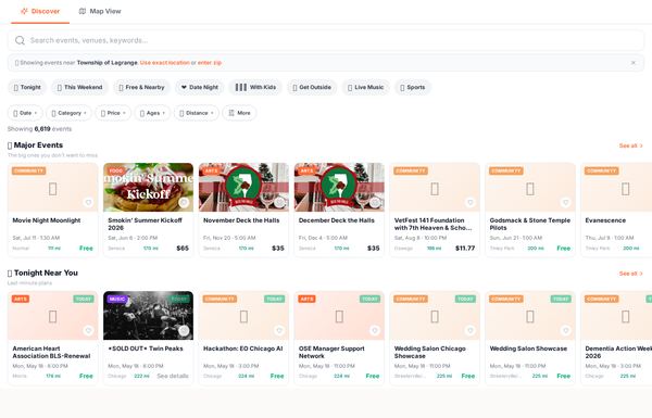 Vibe Now Discover tab