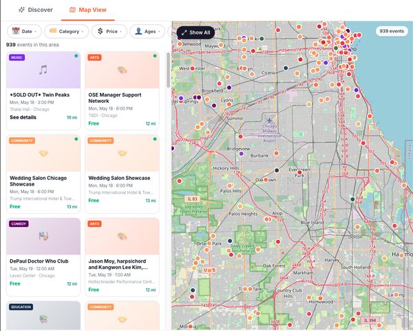 Vibe Now Map View tab